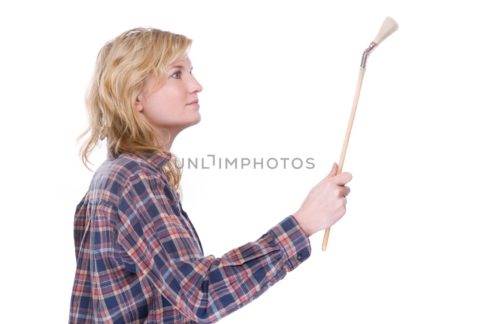 Woman with brush