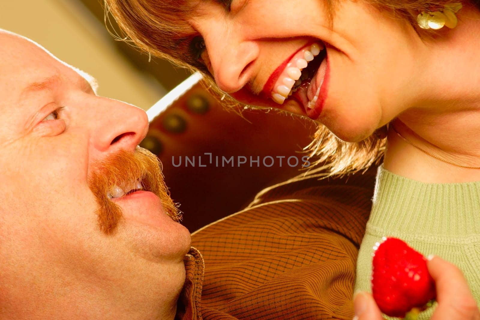 Couple laughing together