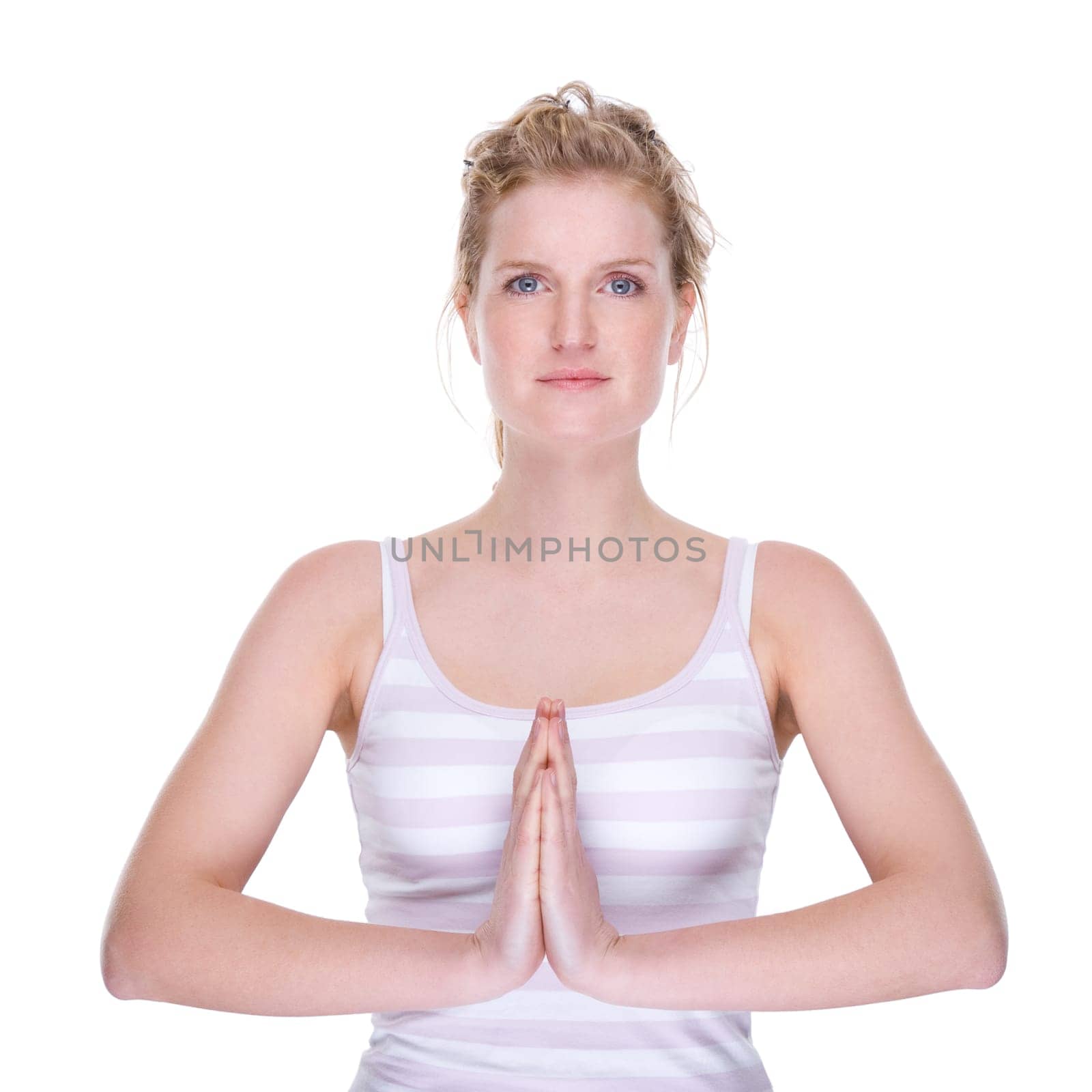 The young woman doing yoga