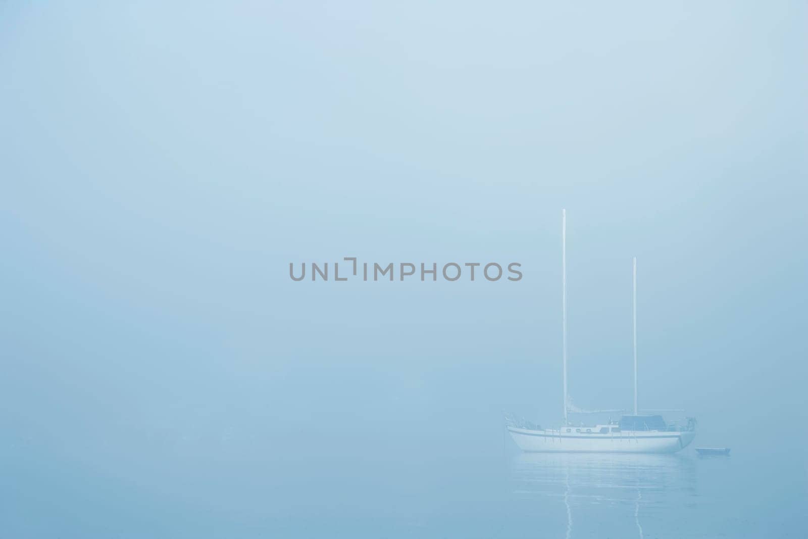 Sailboat in a fog