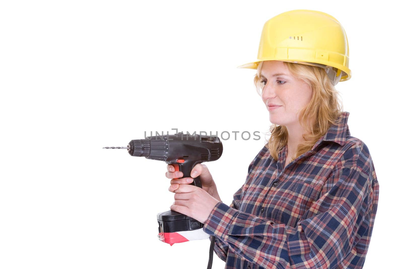 Woman with drill