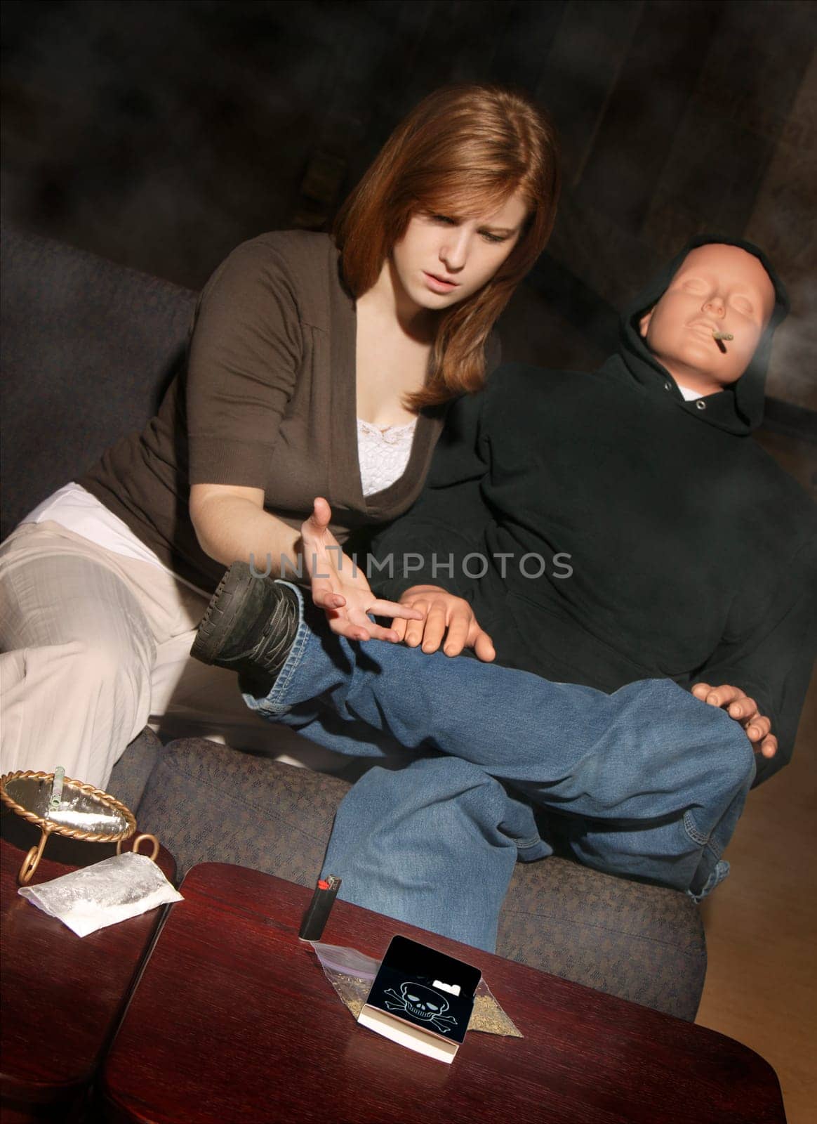 Pleading with a drug addict