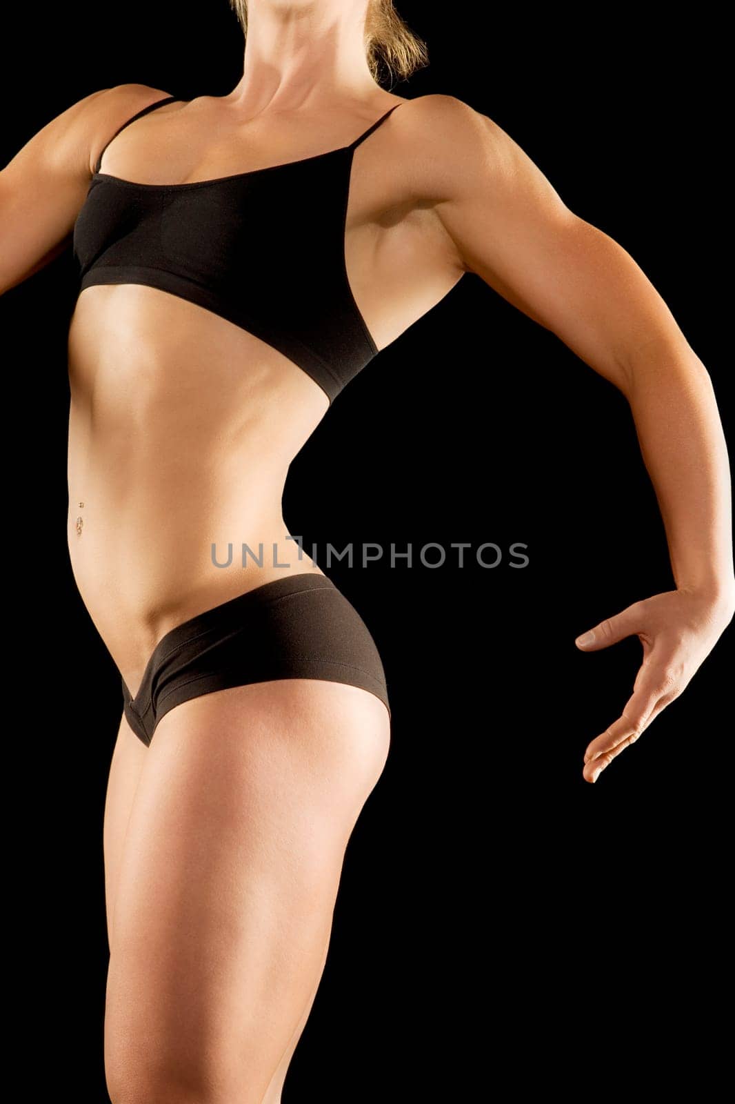 Woman in bikini posing
