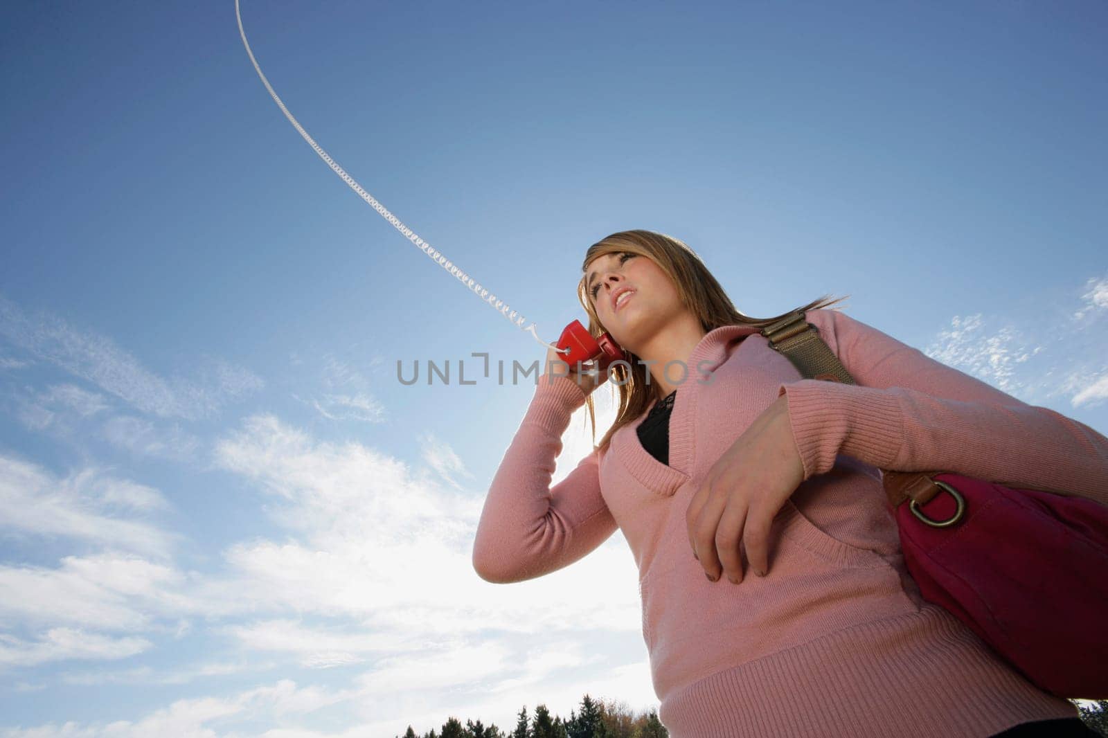 Woman talking on a phone