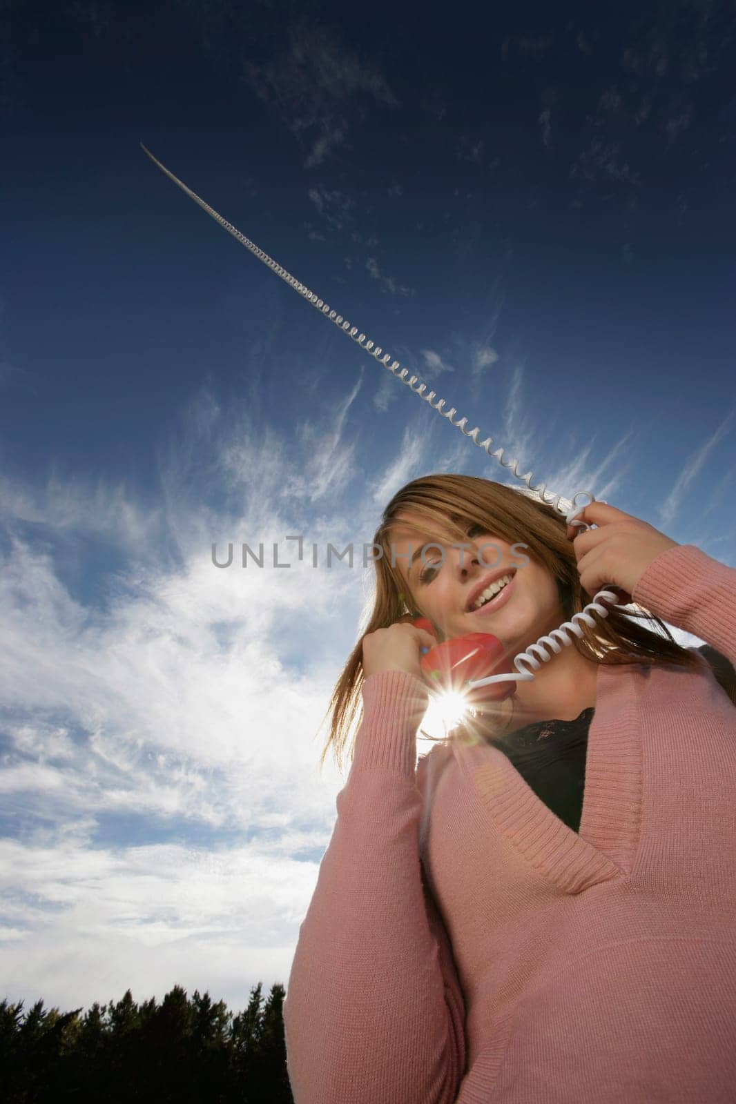 Woman talking on phone