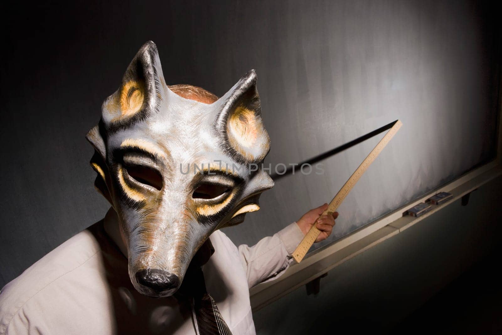 Teacher wearing a mask