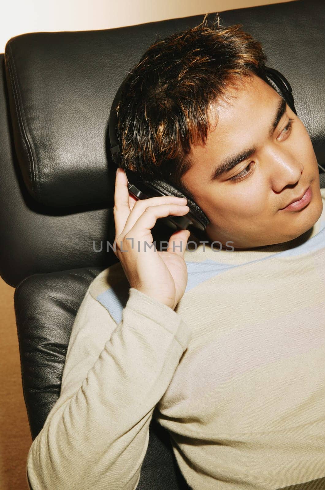 Listening to earphones