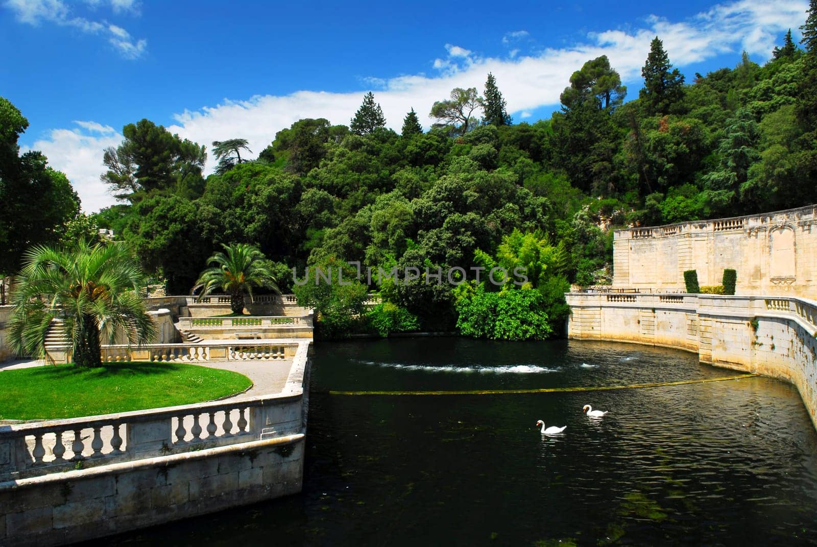 Jardin de la Fontaine in Nimes France