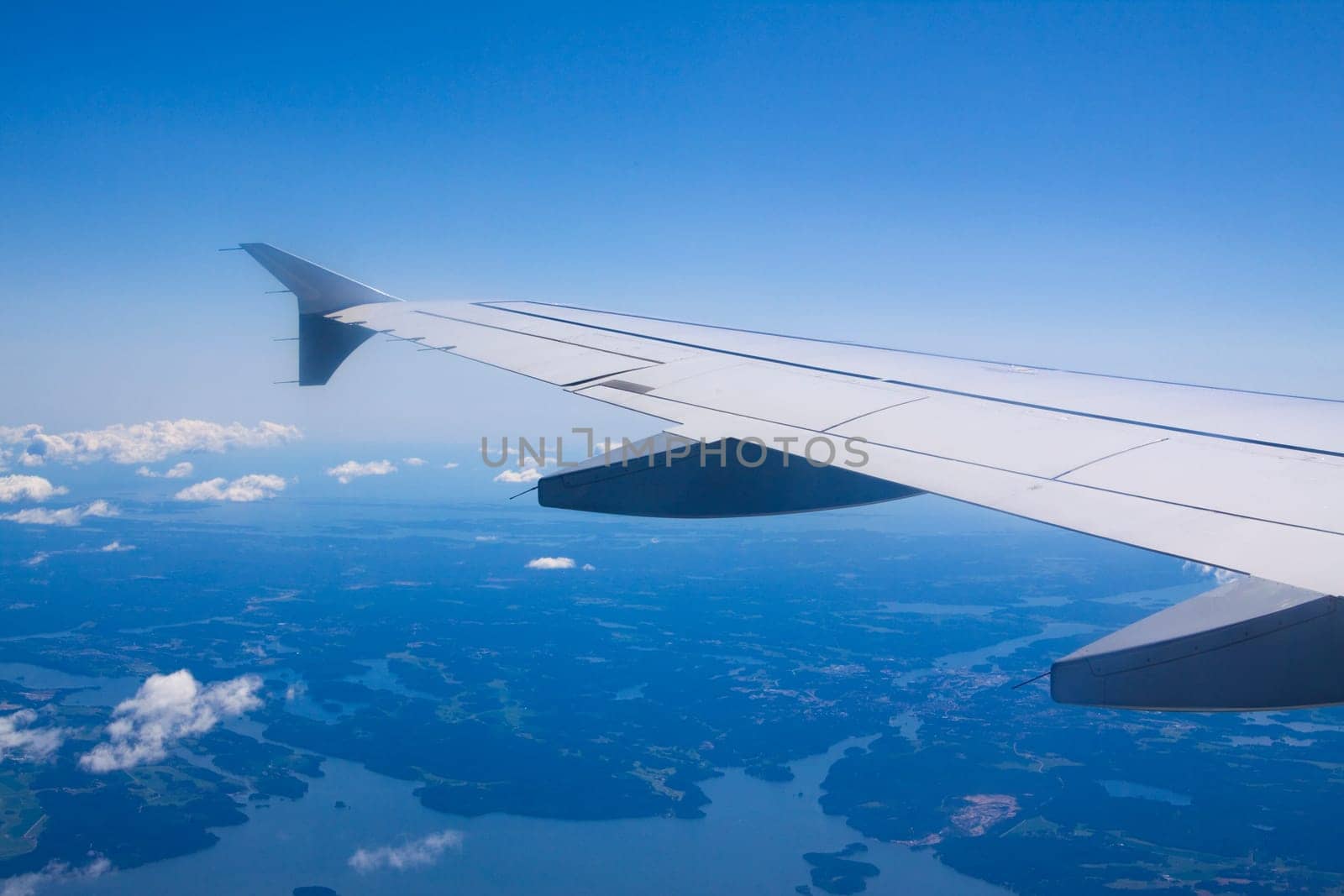 A view of clouds from an airplane window