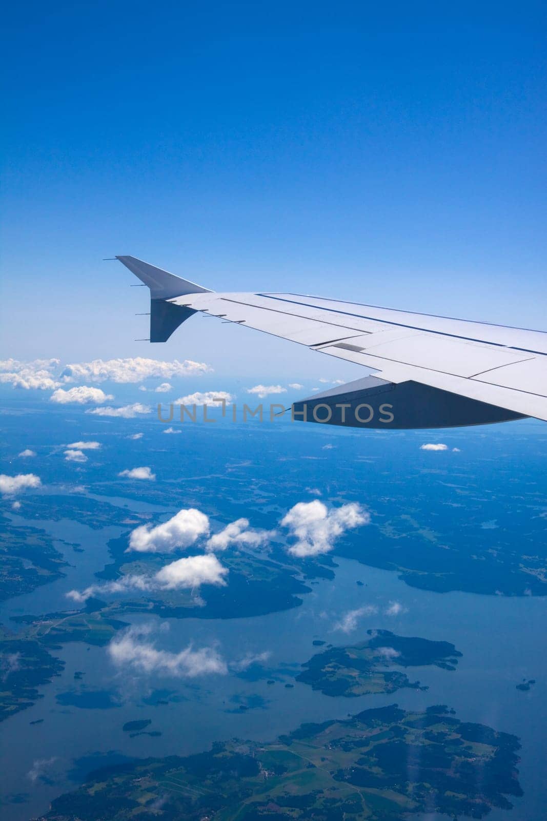 A view of clouds from an airplane window