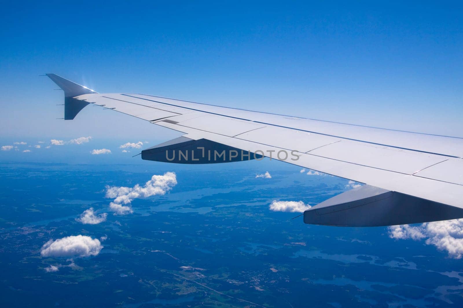 A view of clouds from an airplane window