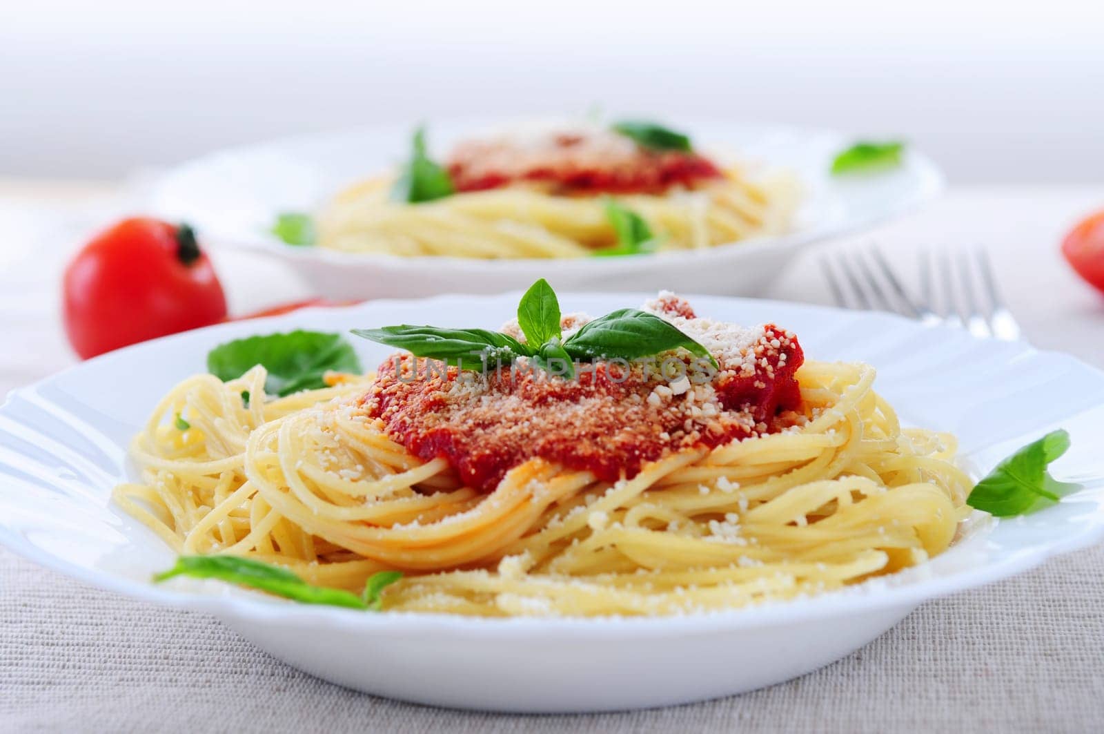 Pasta and tomato sauce