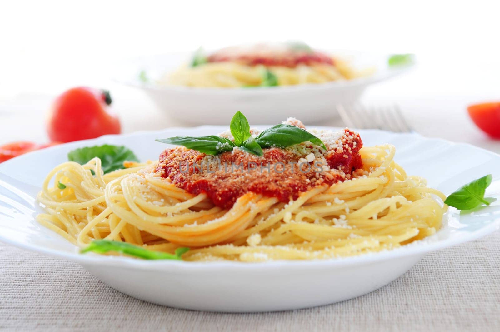 Pasta and tomato sauce