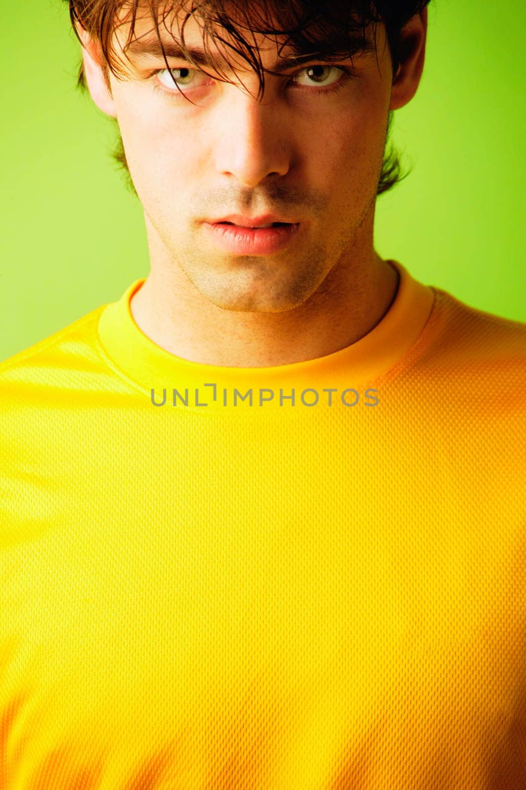 Man with yellow shirt
