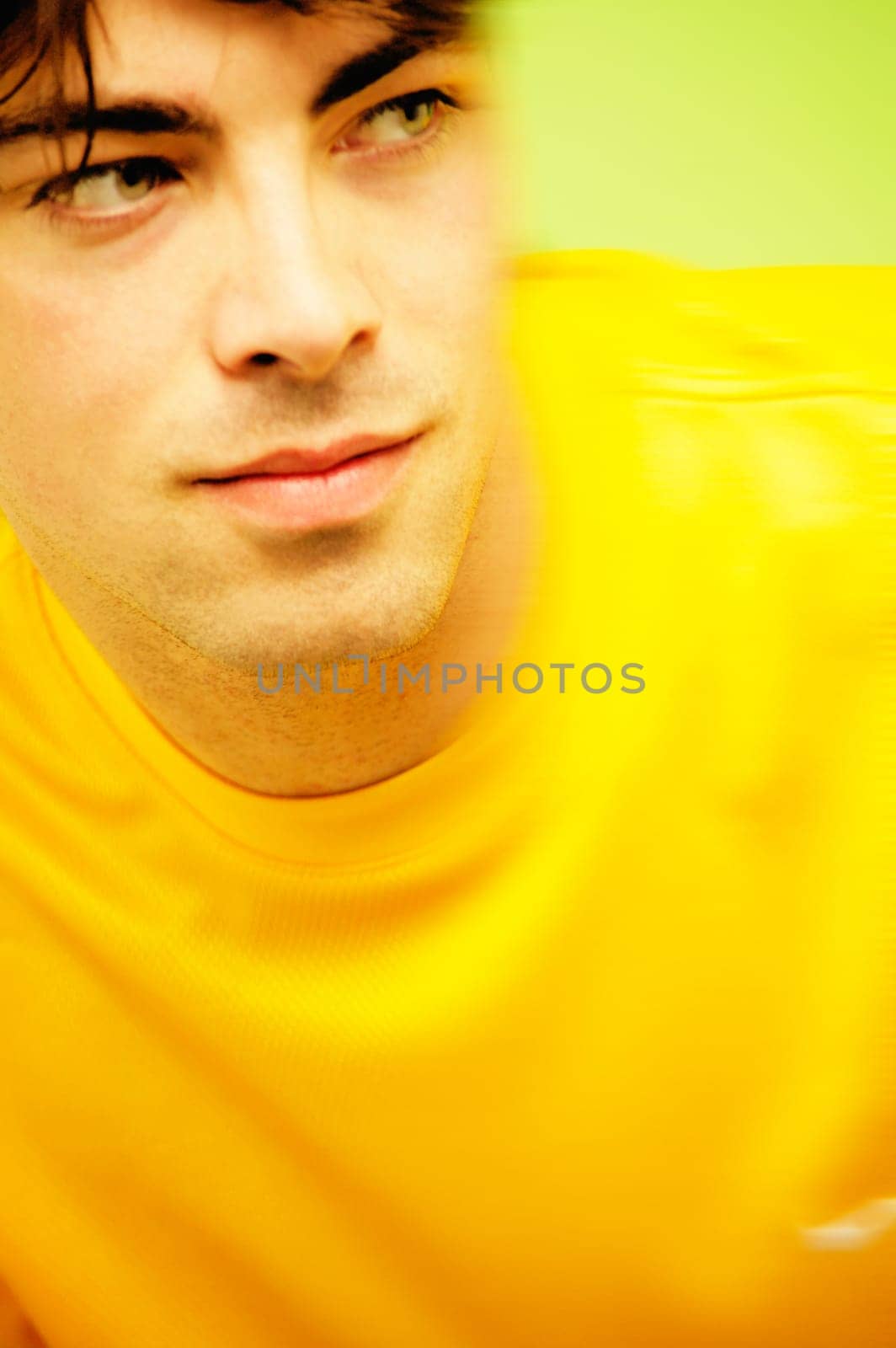 Man smiles