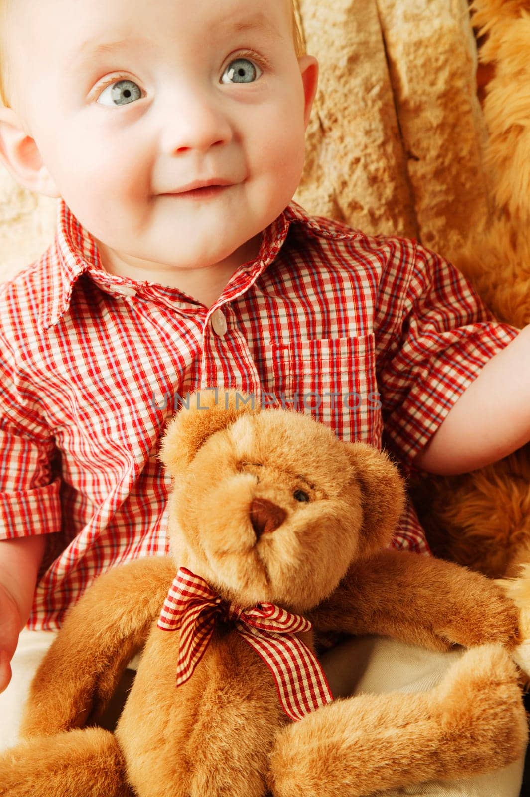Baby with a teddy bear