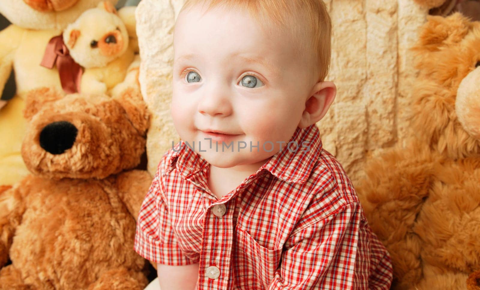 Cute baby with teddy bear
