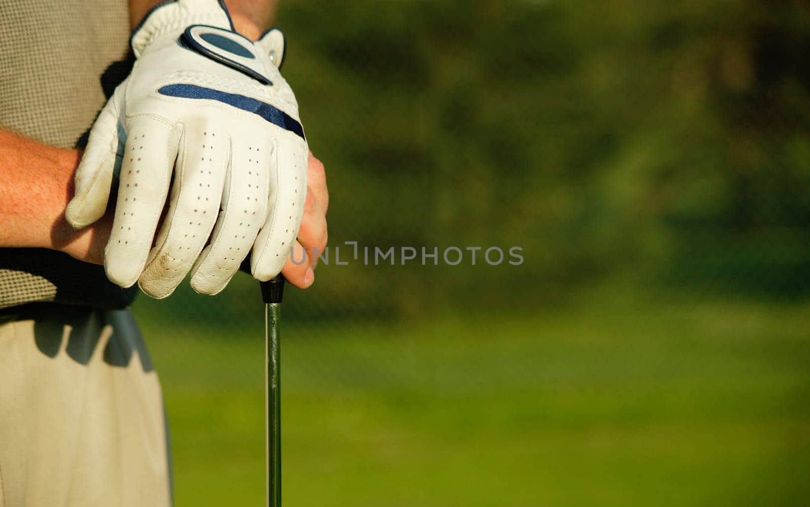 The golfer's hands