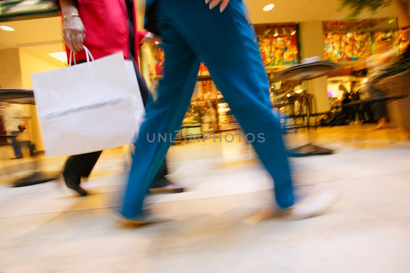 Shoppers in a mall