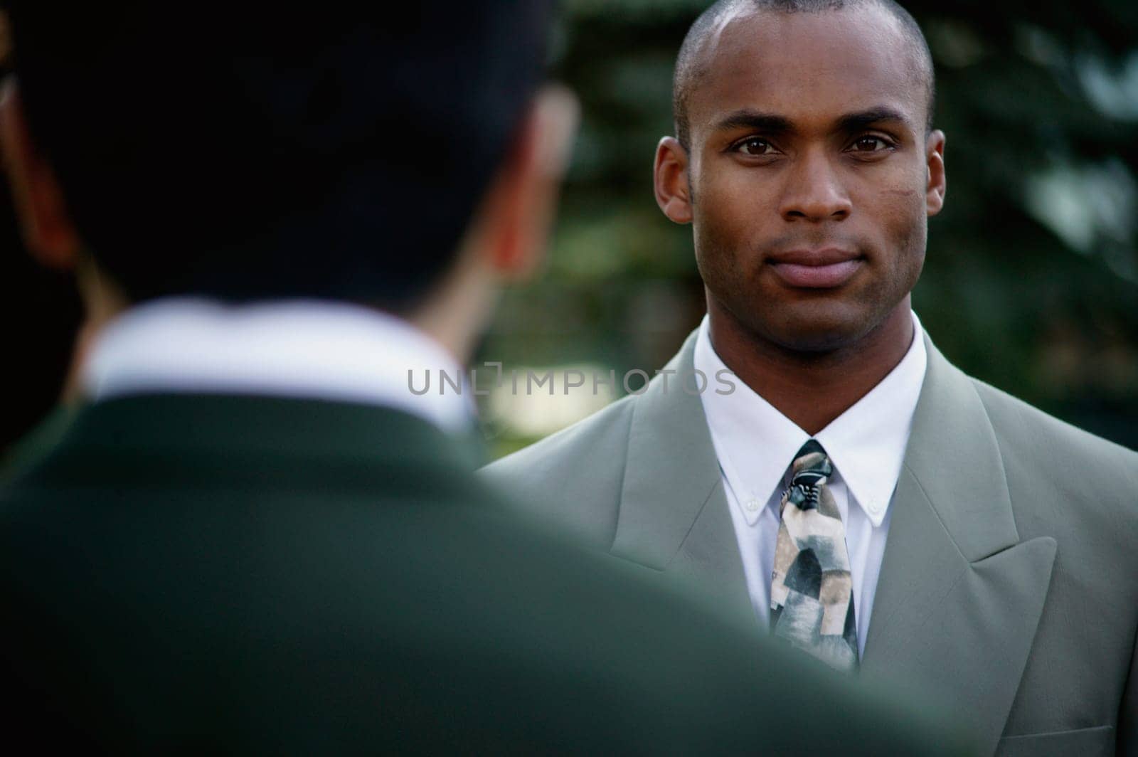 Businessman conversation