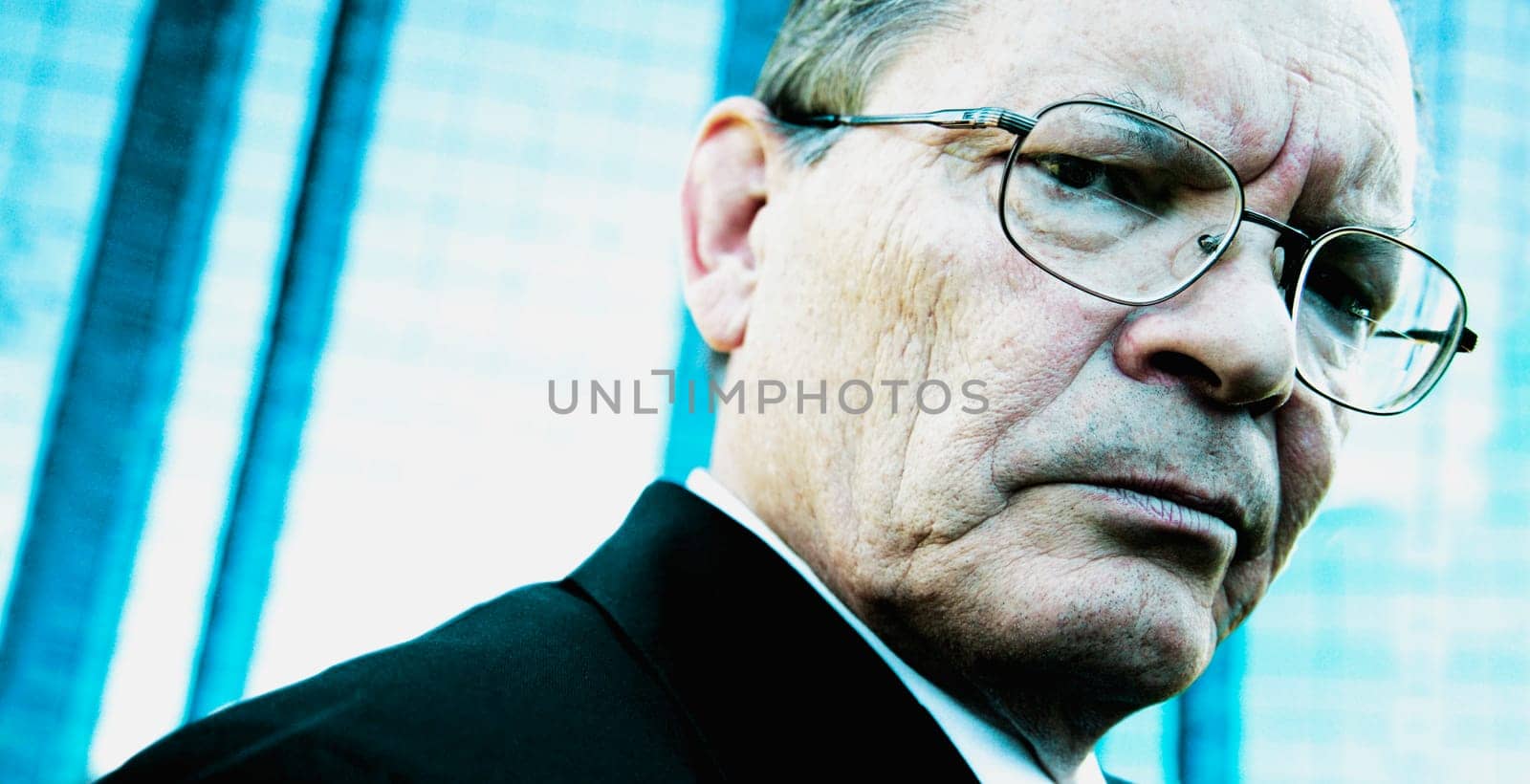 Businessman's grimace