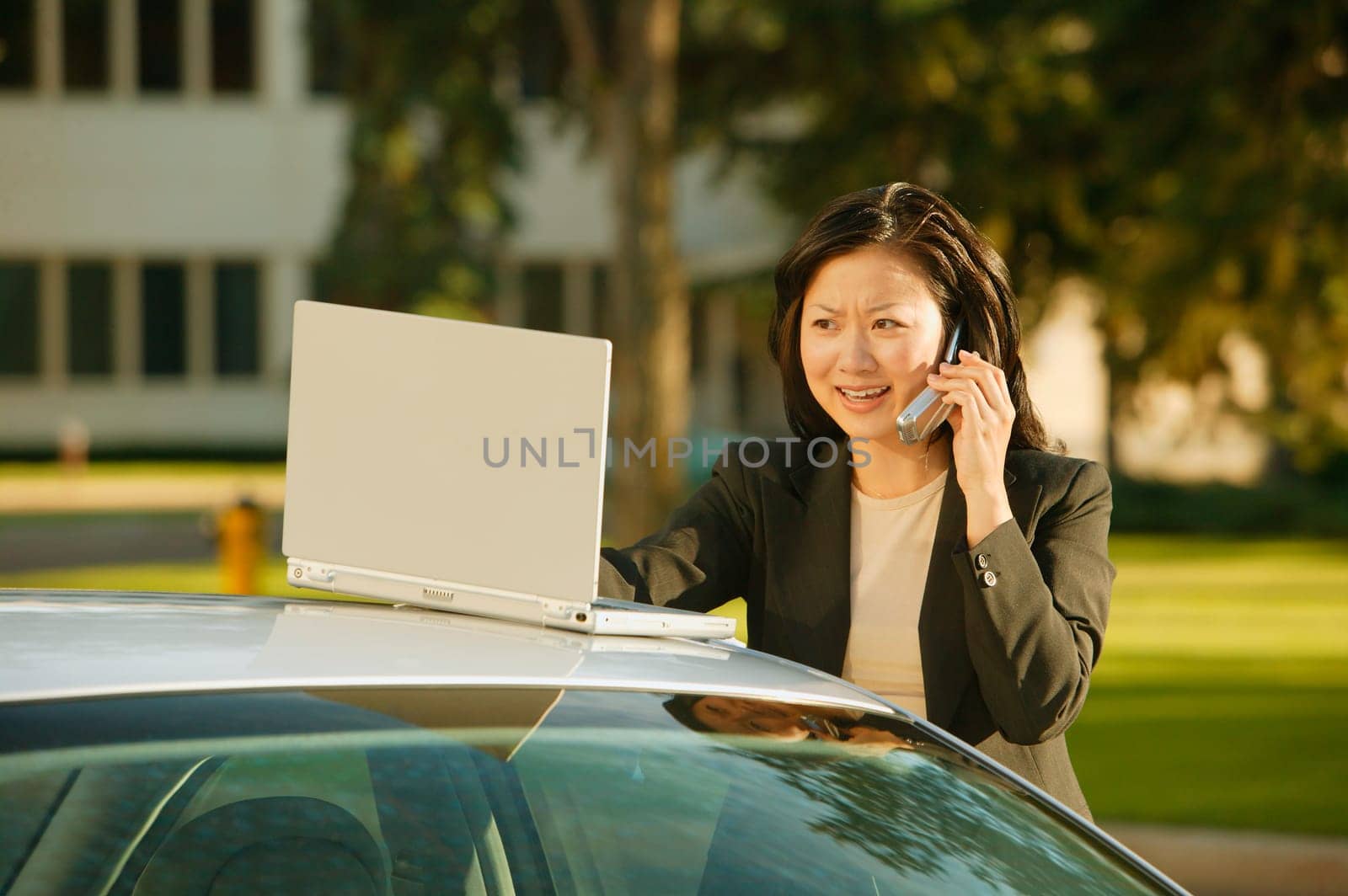 Businesswoman on cell phone