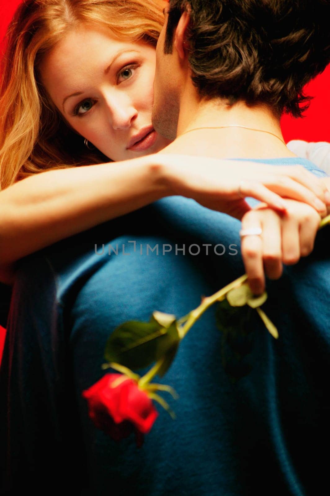 Couple embrace
