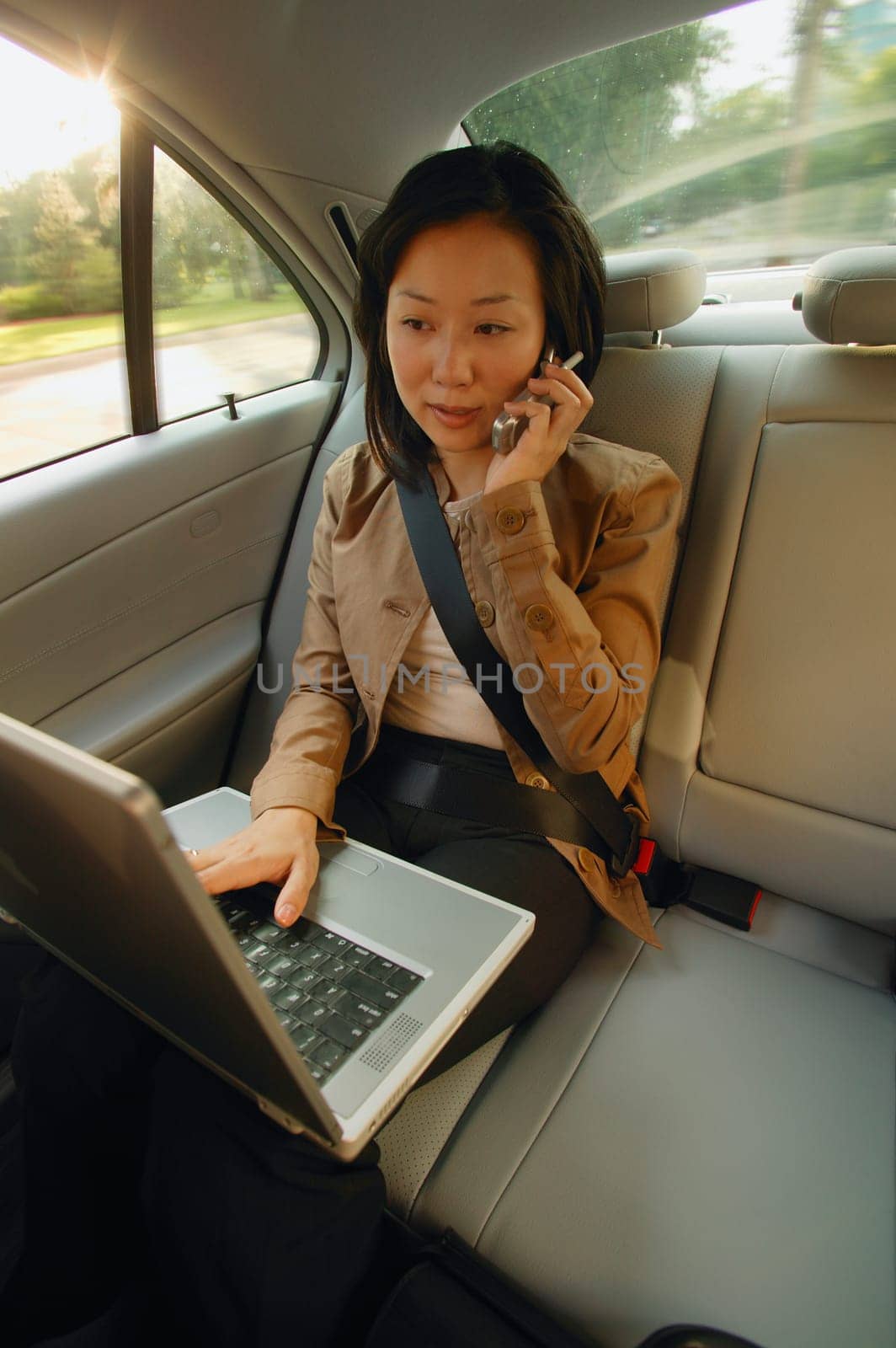 Businesswoman on the cell phone
