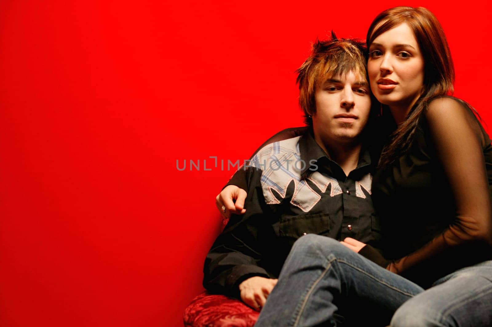 Couple embrace