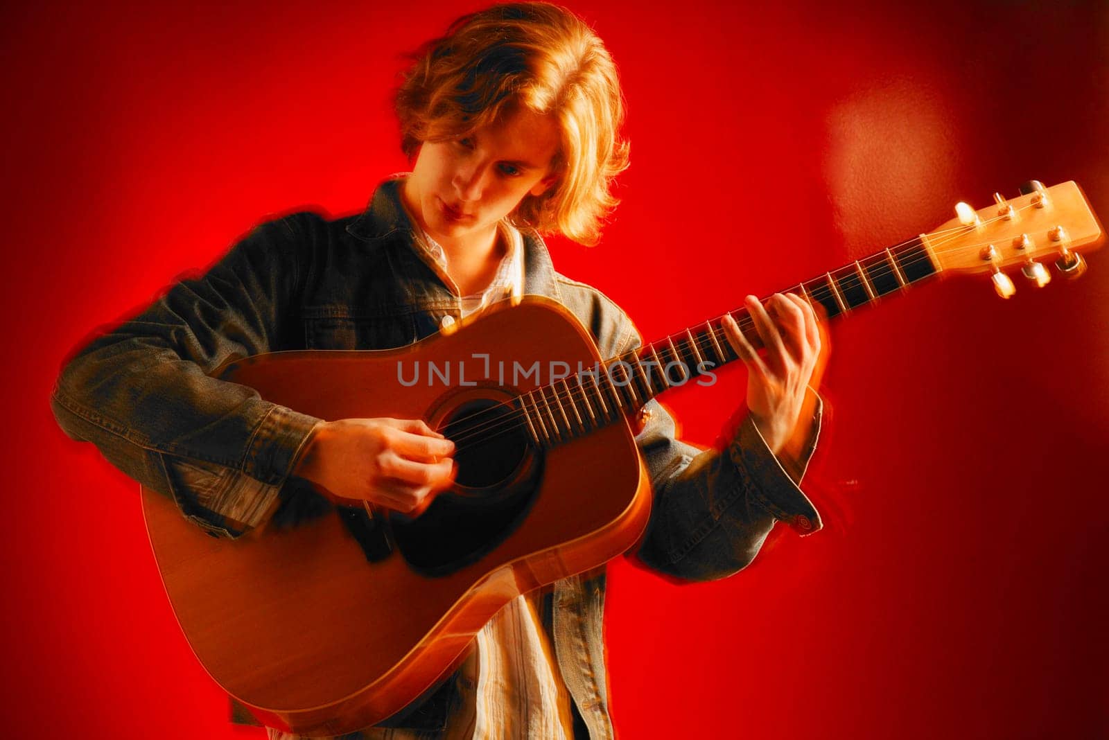 A guitar player