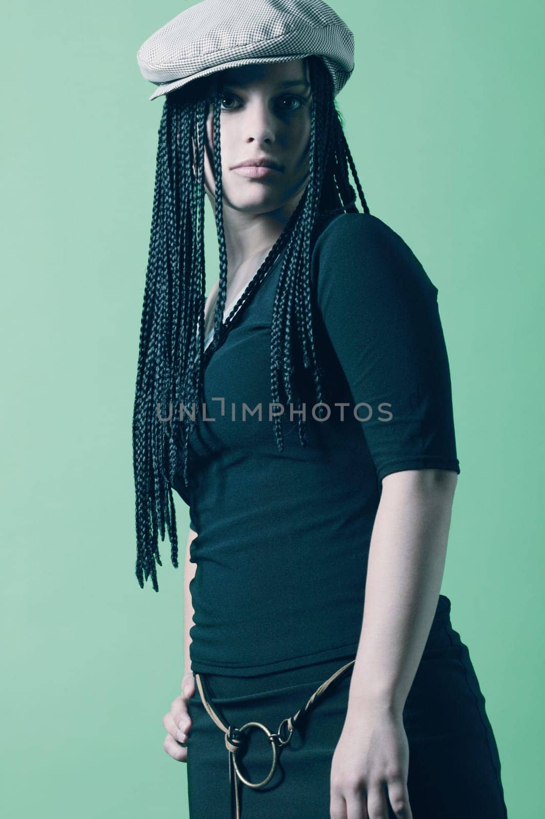 Woman with braids