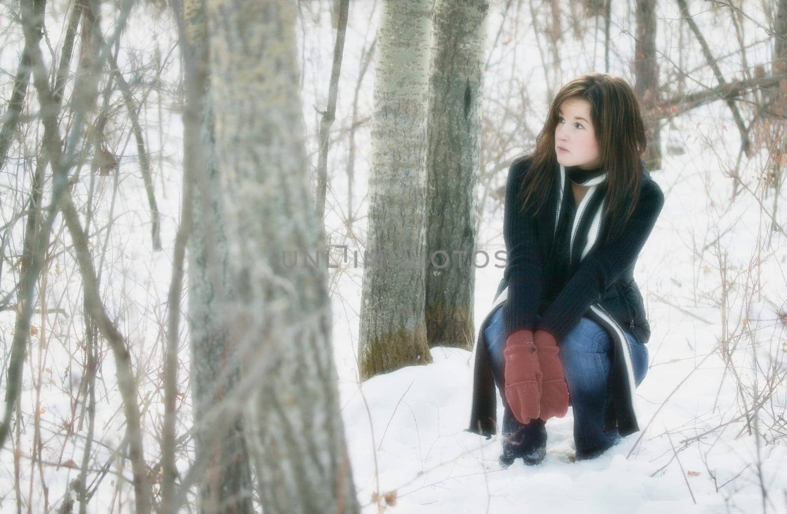 Woman in the forest