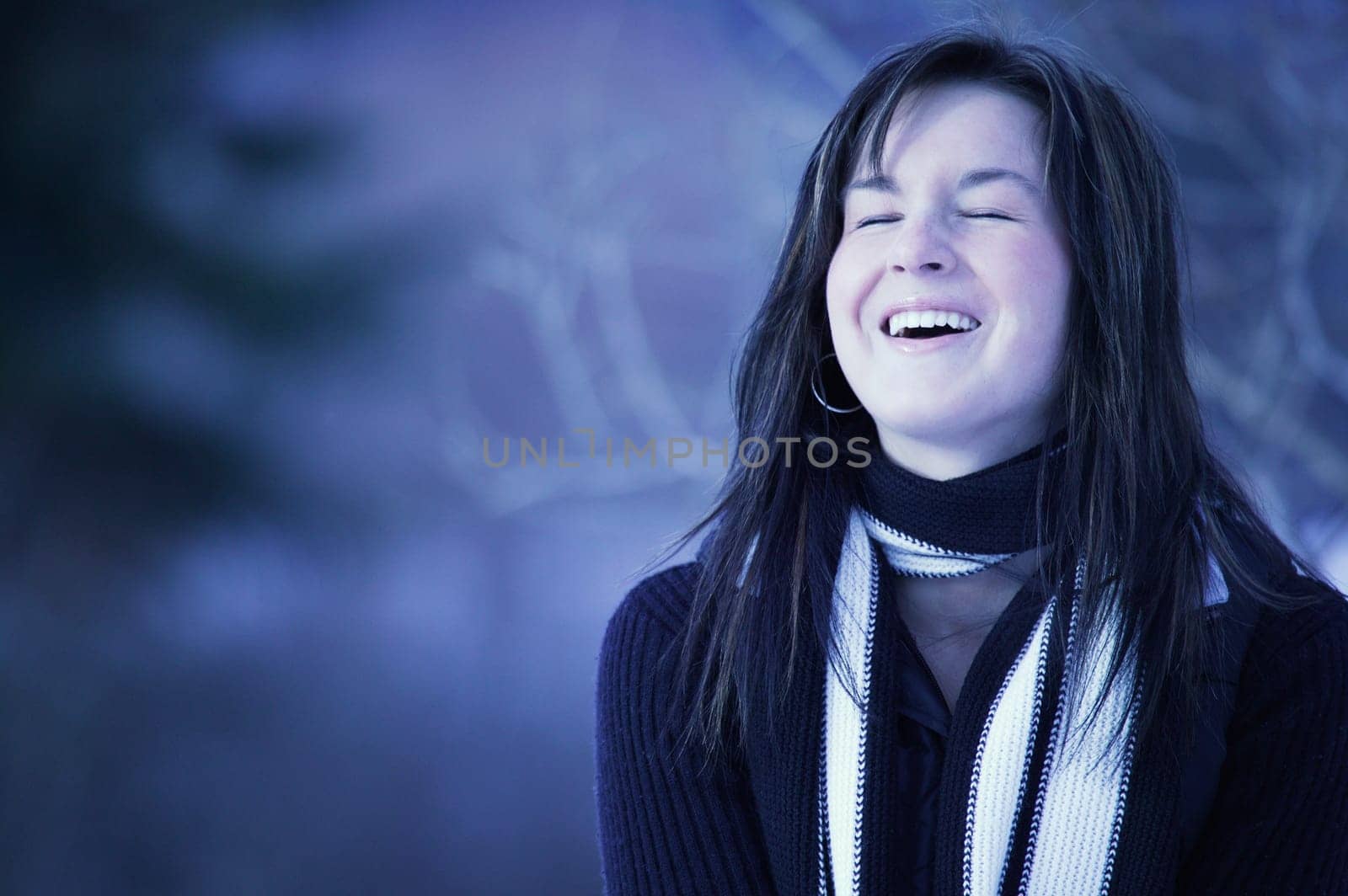 Woman with scarf
