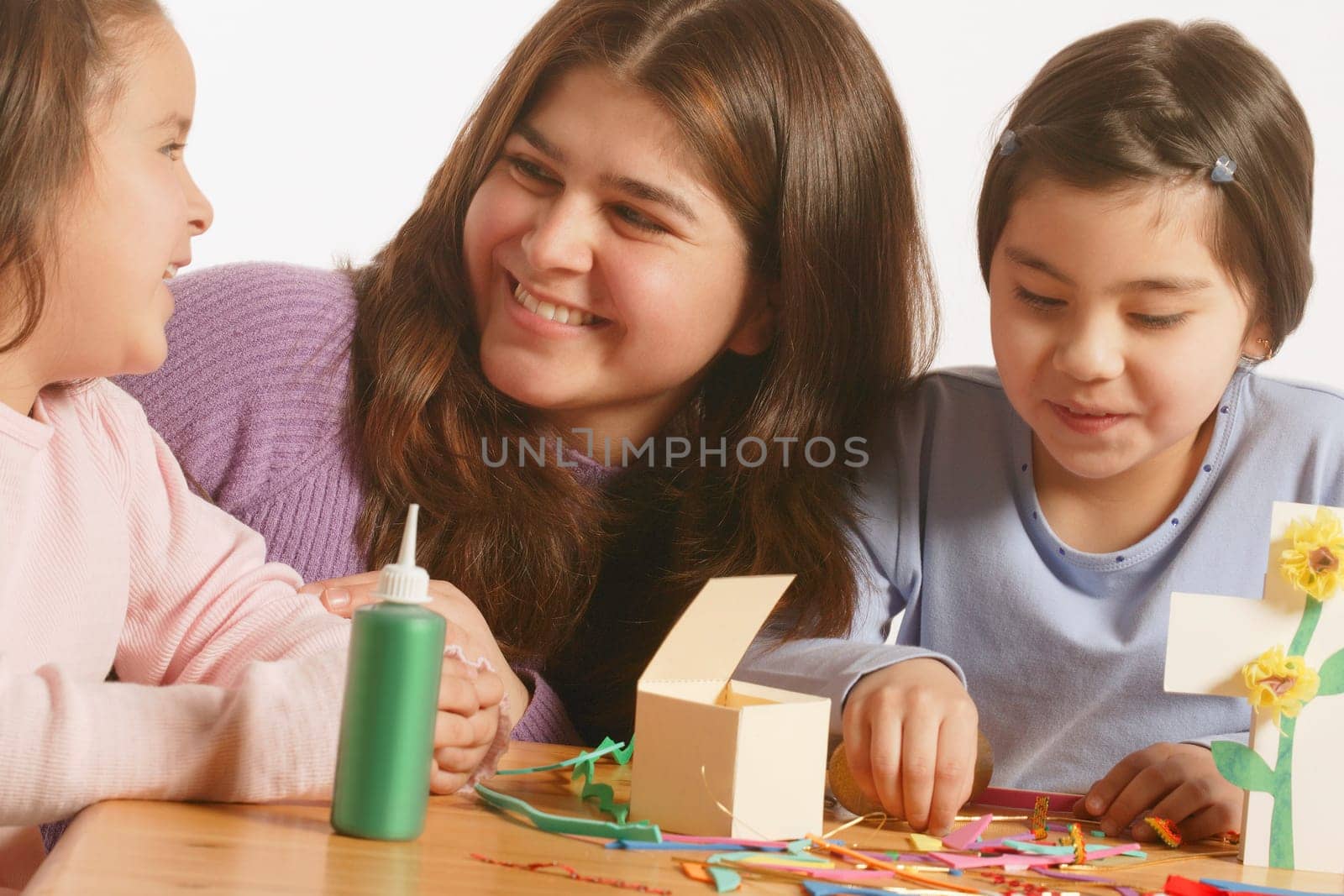 A group doing crafts