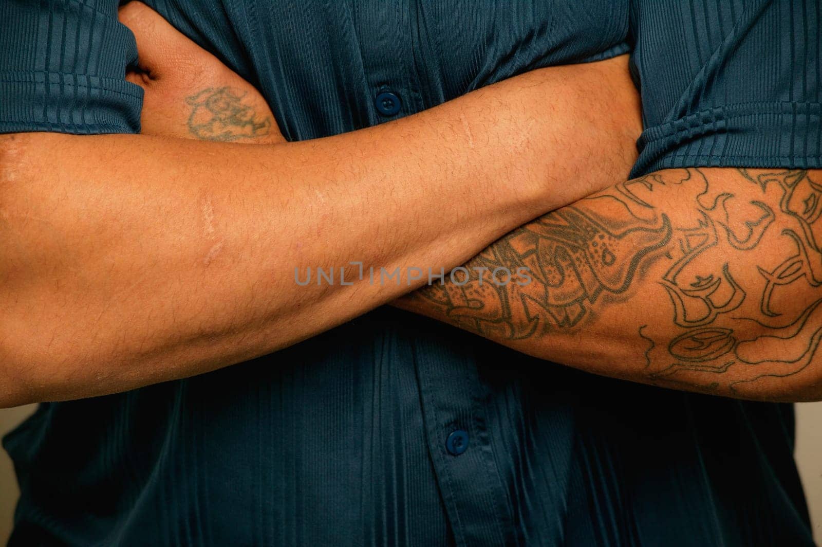 A man with a tattoo