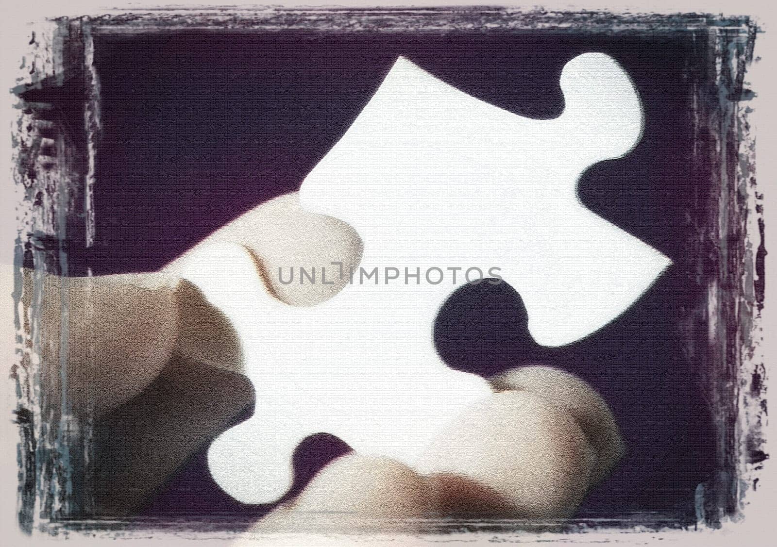 A blank puzzle piece