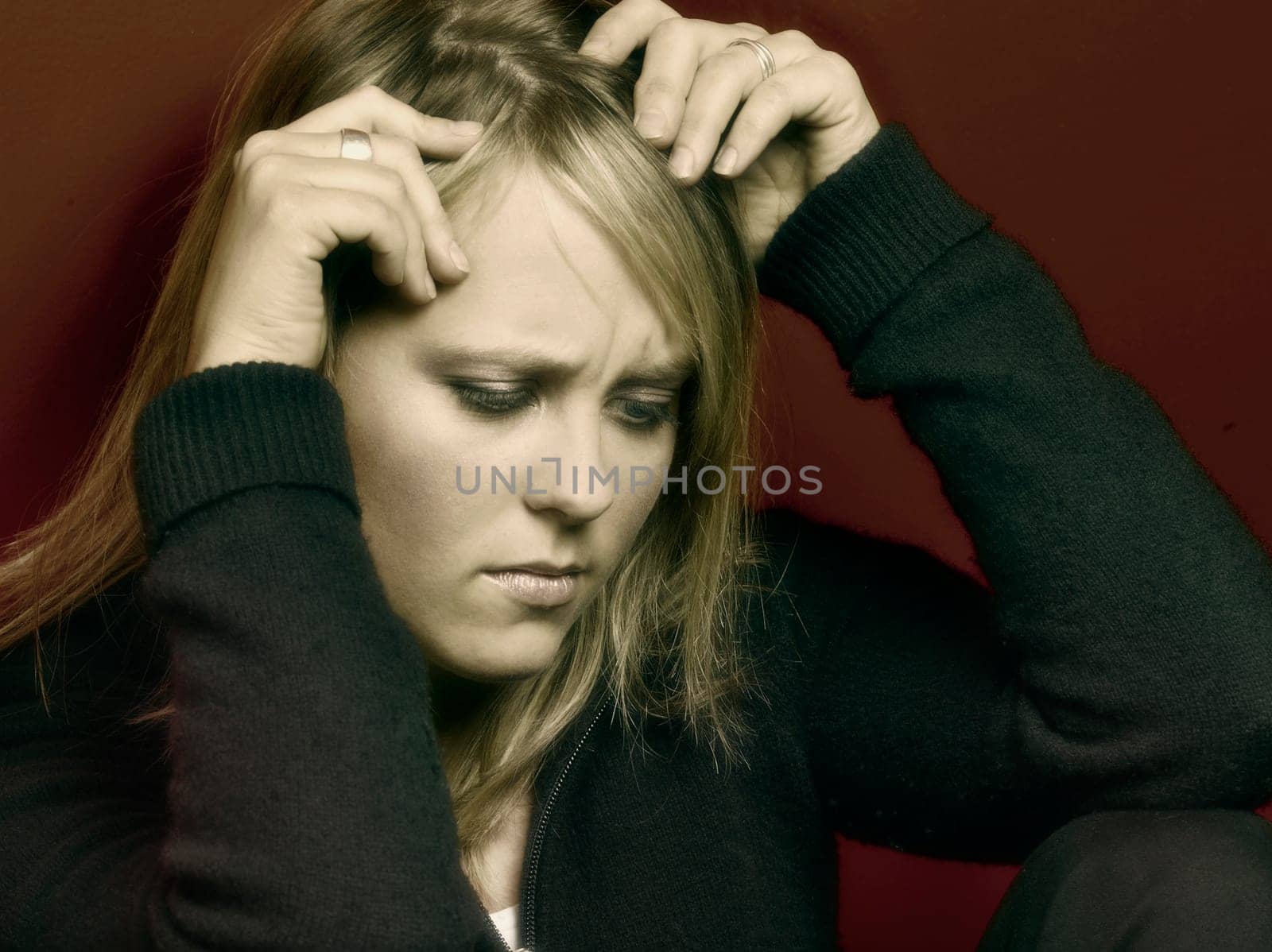 Woman with stress