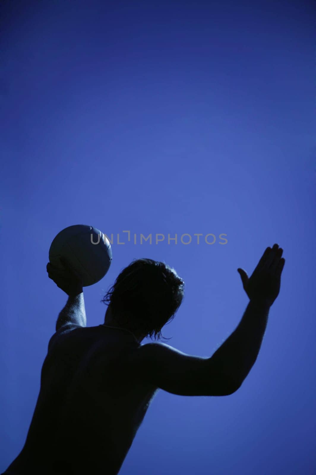 A man with a volleyball