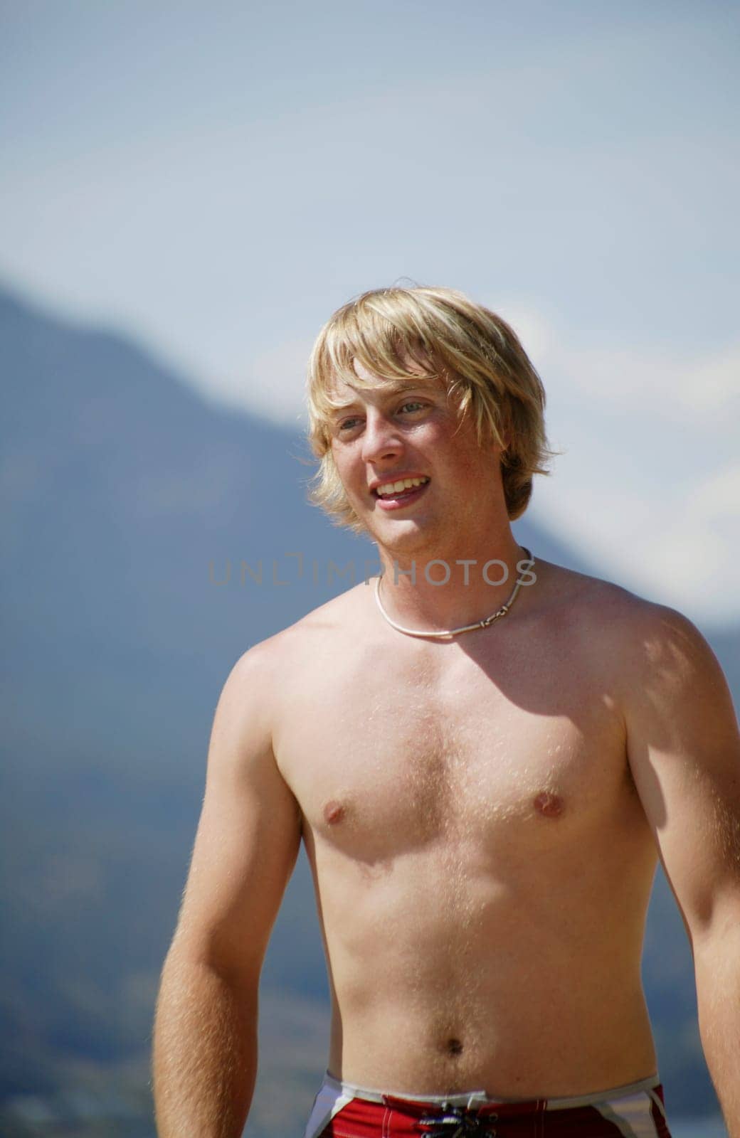 Portrait of a man on the beach