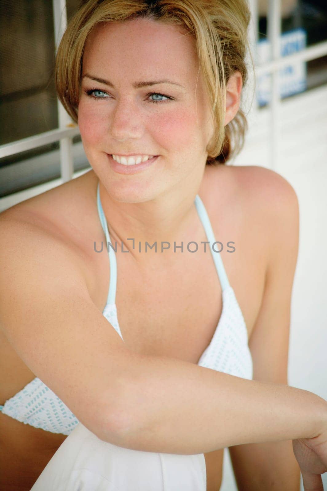 Portrait of a woman in a bathing suit