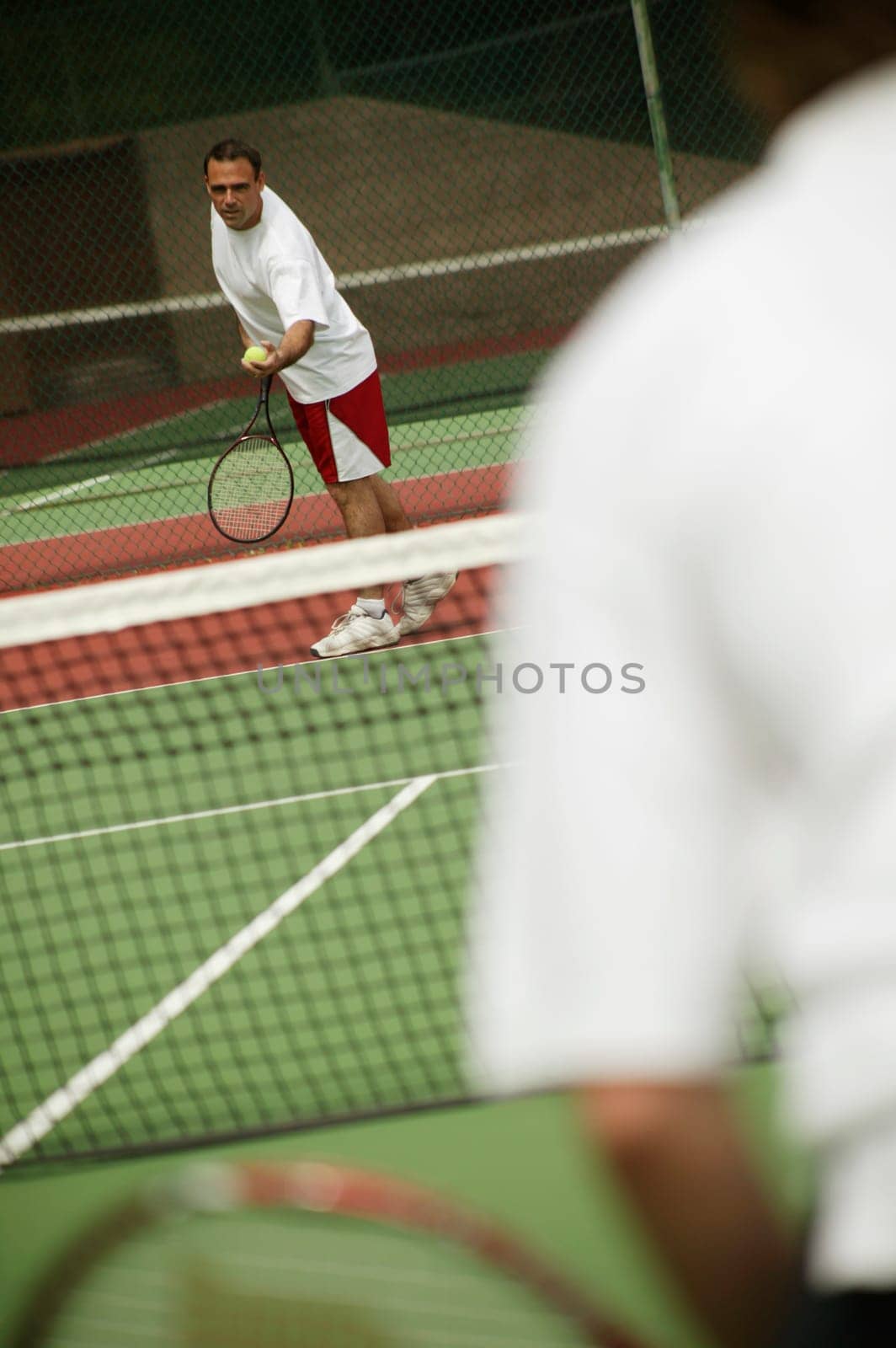 A tennis game