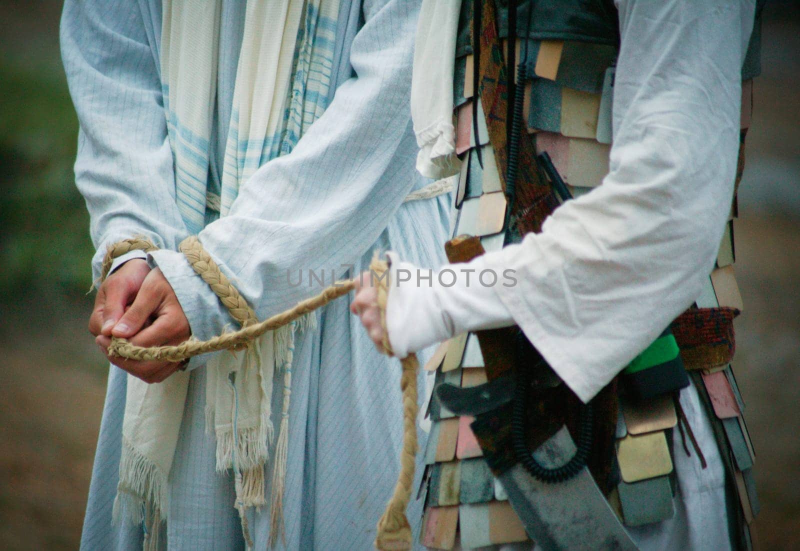 Guard leading Jesus
