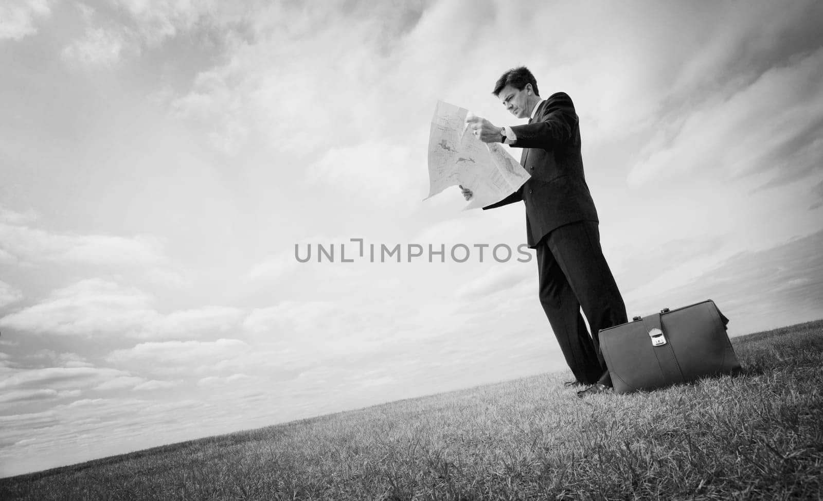 Man reading map