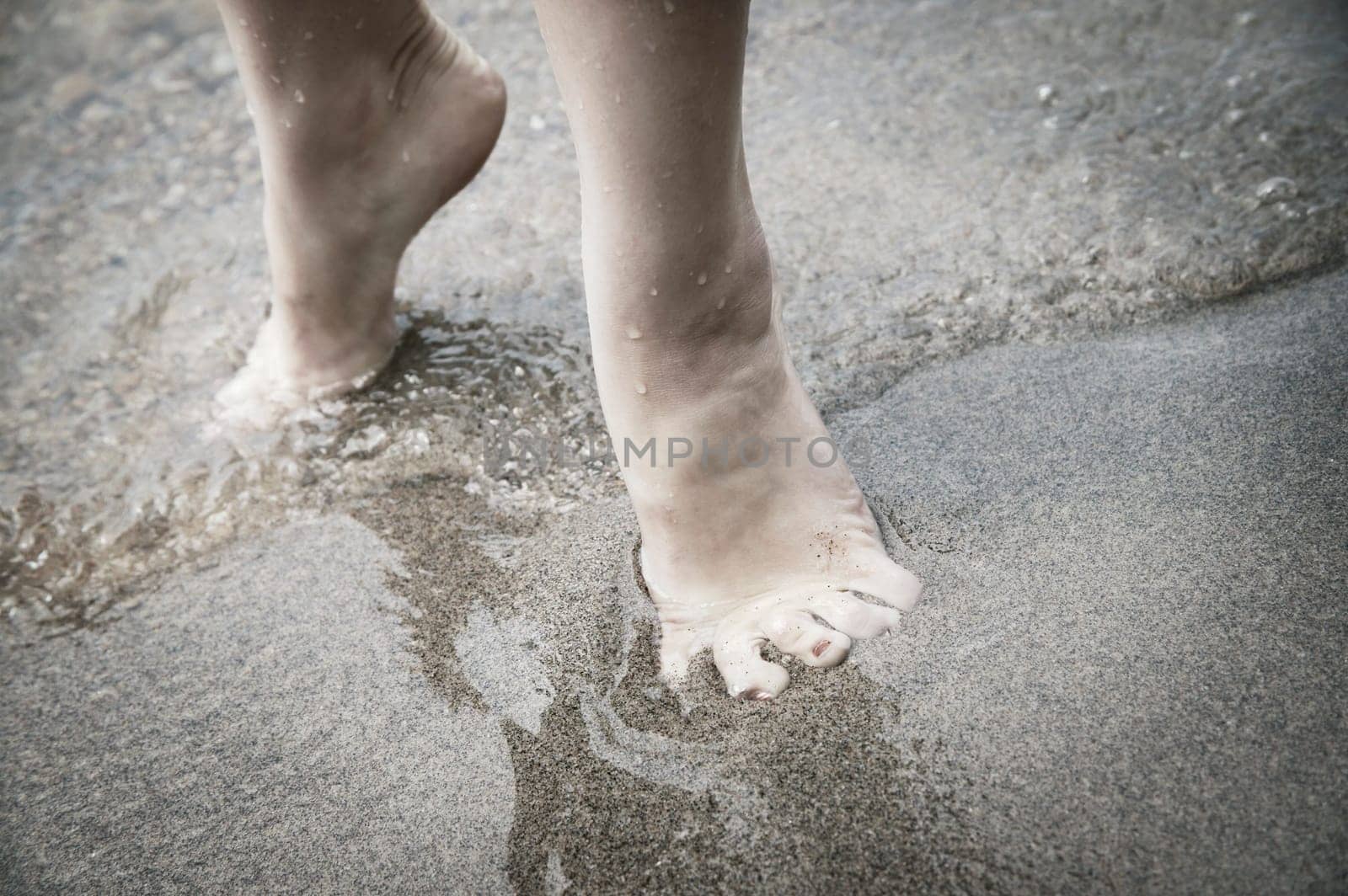 Feet in the water
