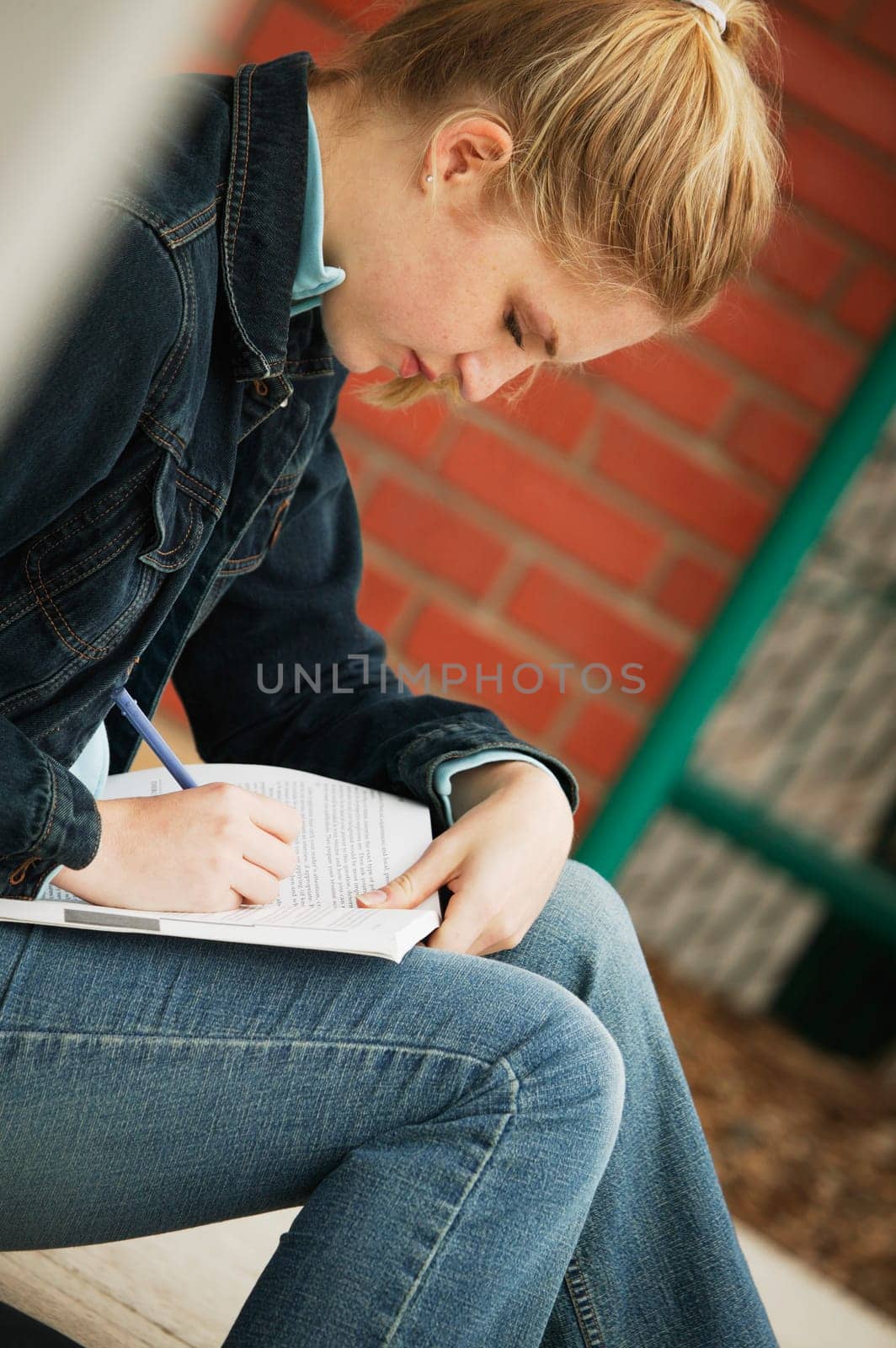 Student working alone