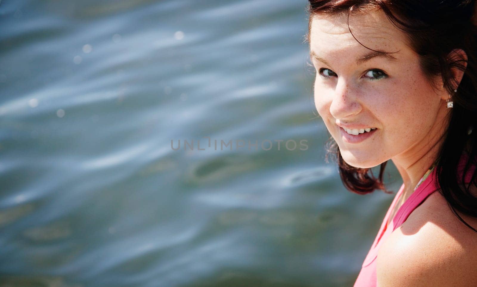 woman by water