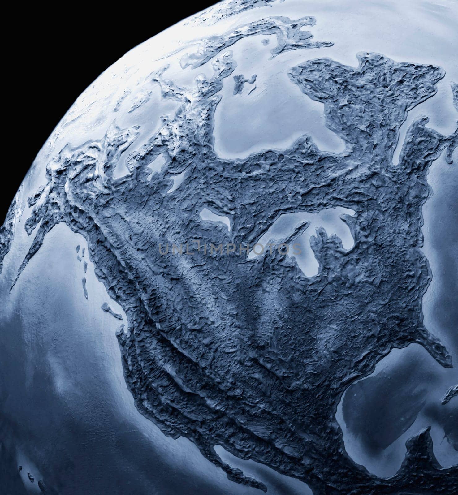 Closeup of a globe