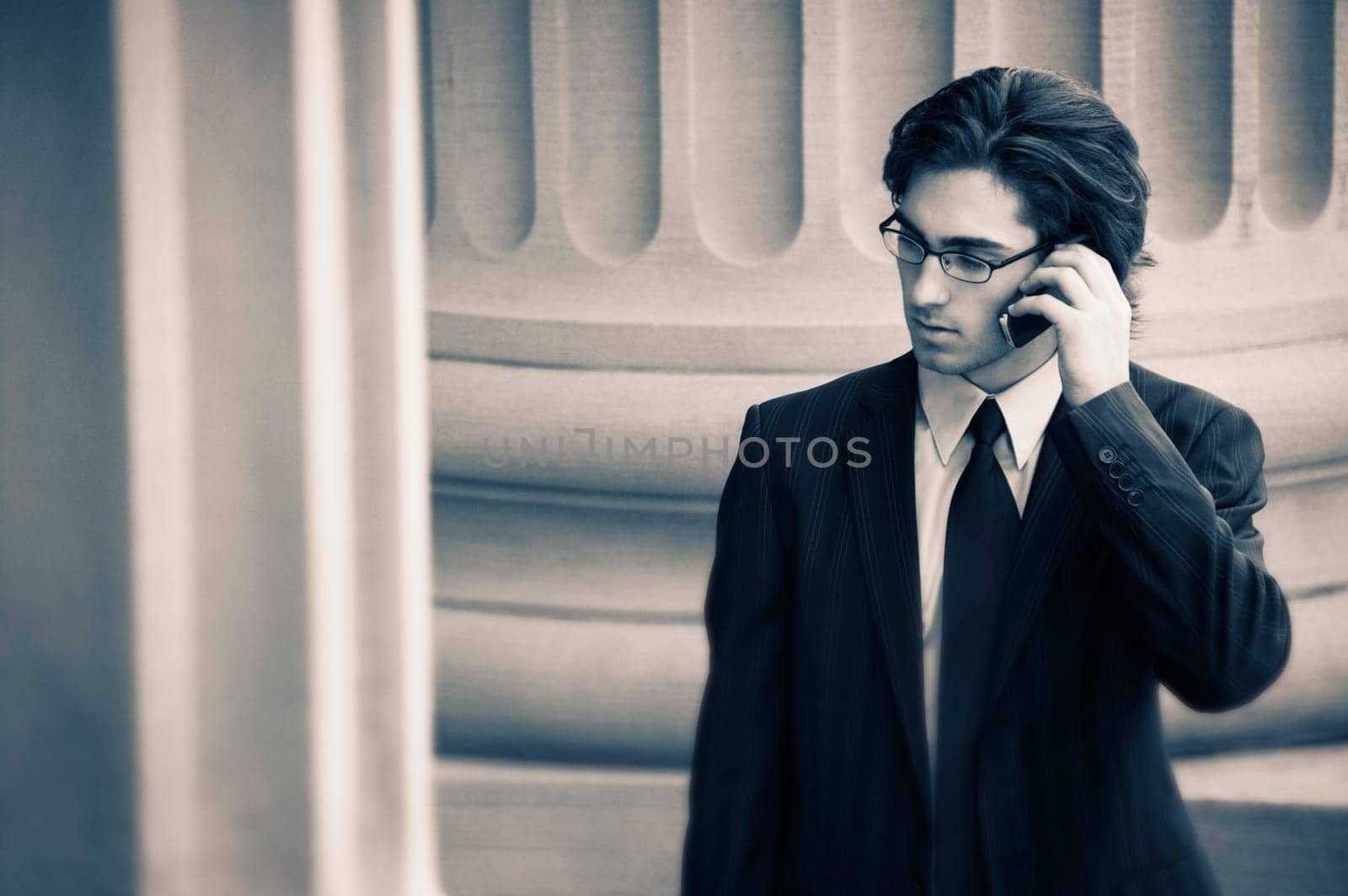 Businessman on cell phone