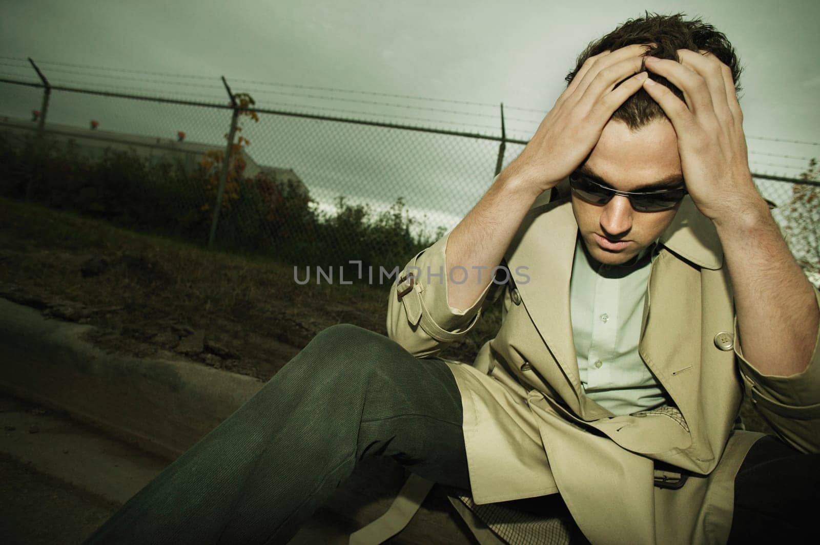 Man giving up
