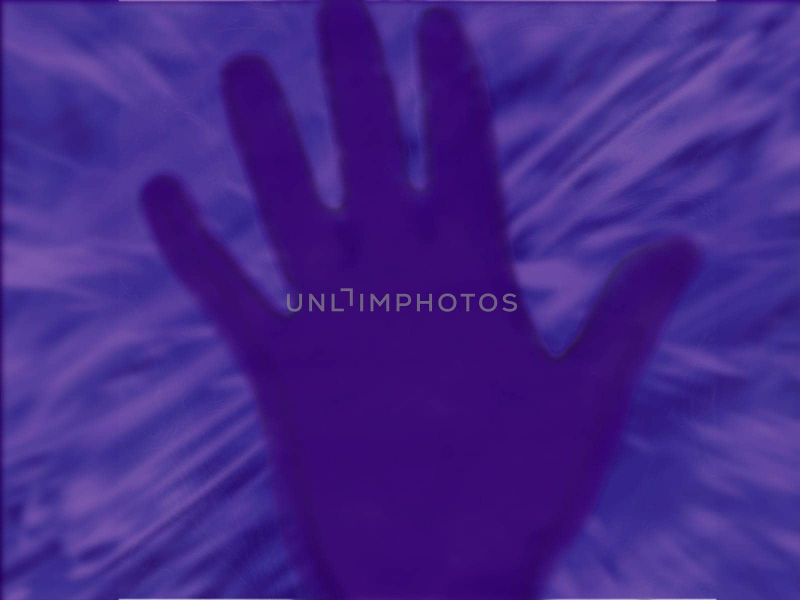 A purple hand